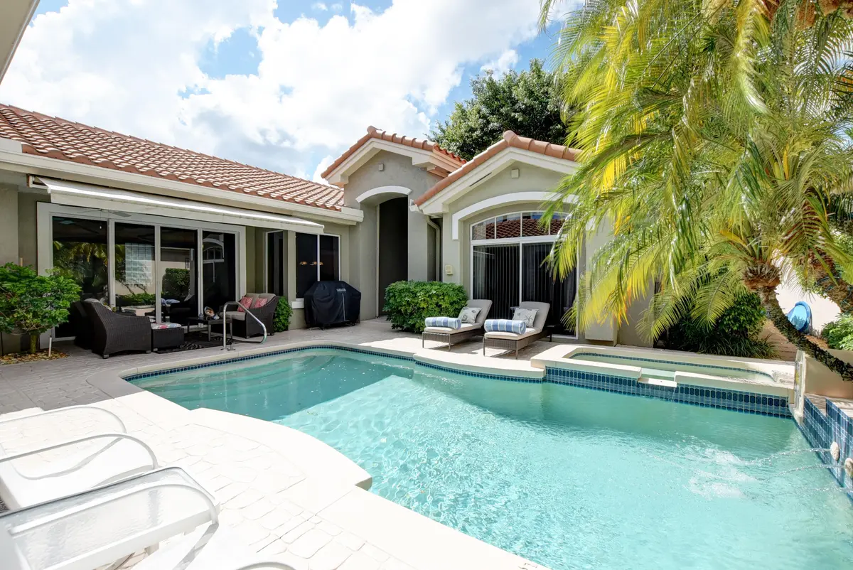 View from Courtyard to Family Room at 6342 NW 23rd Street, Boca Raton