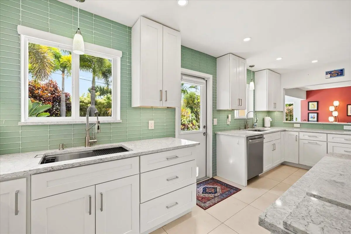 Kitchen with Service Area at 4410 NE 17TH Avenue, Oakland Park