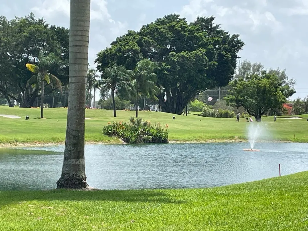 THE WHOLE PGA GOLF FROM THE PATIO at 8900 Washington Boulevard 105a, Hollywood