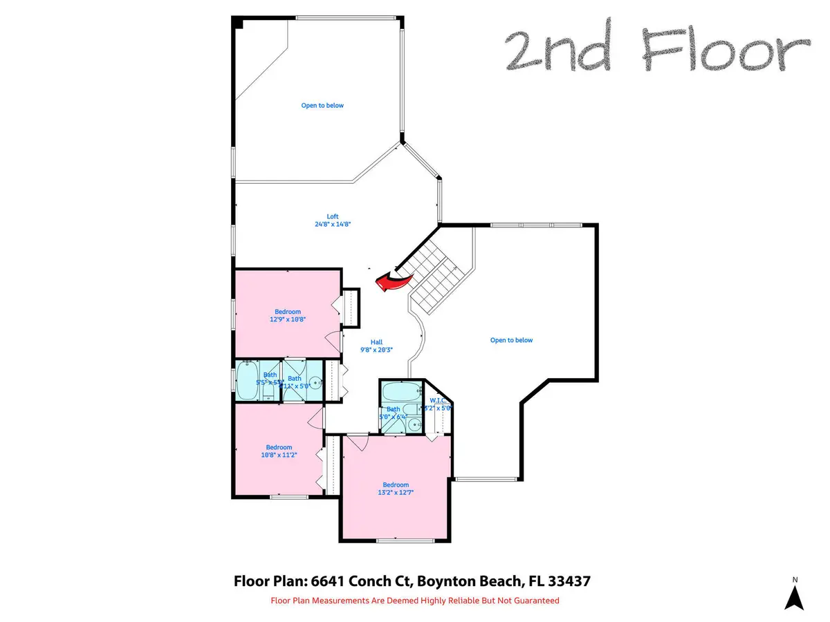 Floor Plan - 2nd Floor at 6641 Conch Court, Boynton Beach