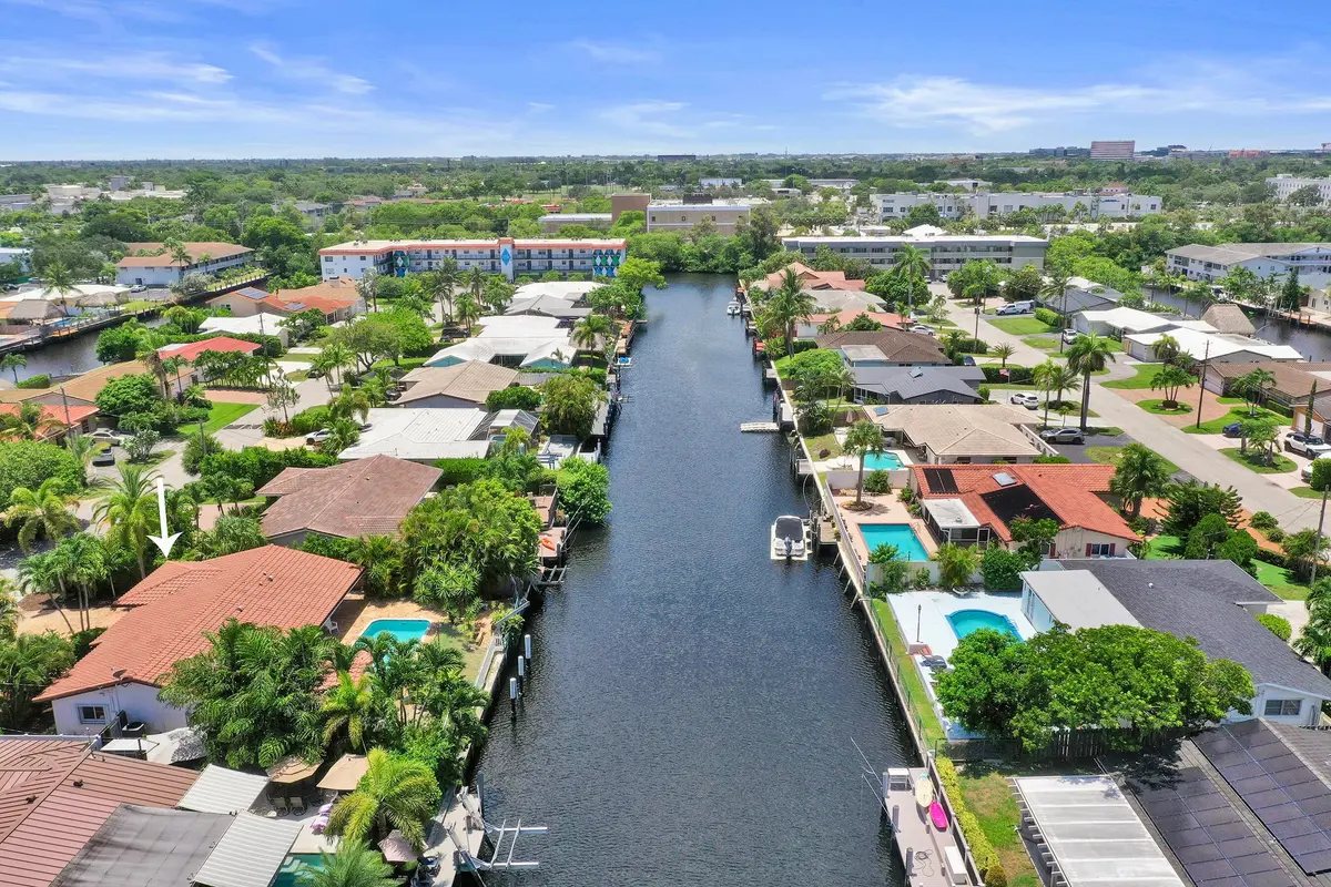 5 Aerial. West View at 1451 NE 53RD Court, Fort Lauderdale