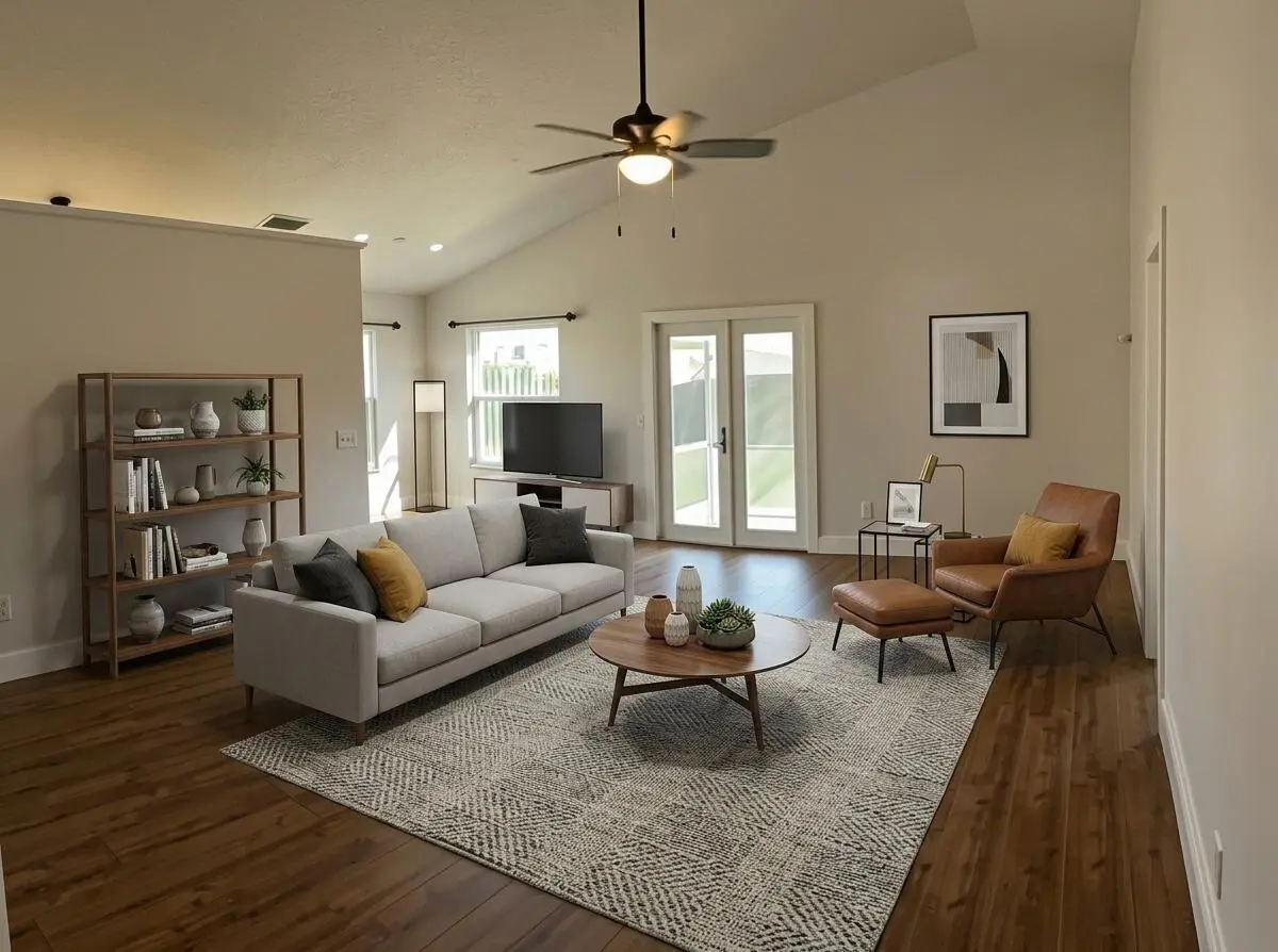 Living Room Styled at 6160 Lucerne Street, Jupiter