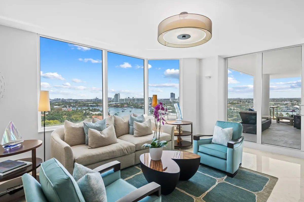 Living Room at 3055 Harbor Drive 1403, Fort Lauderdale
