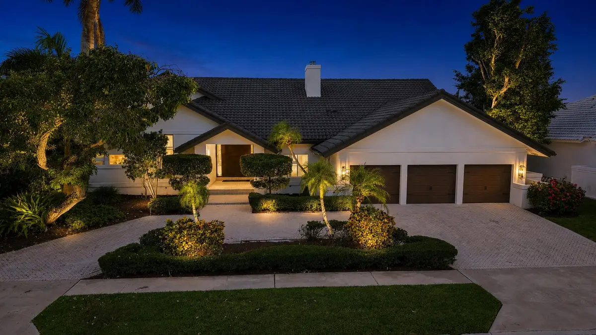 exterior twilight at 7082 Siena Court, Boca Raton