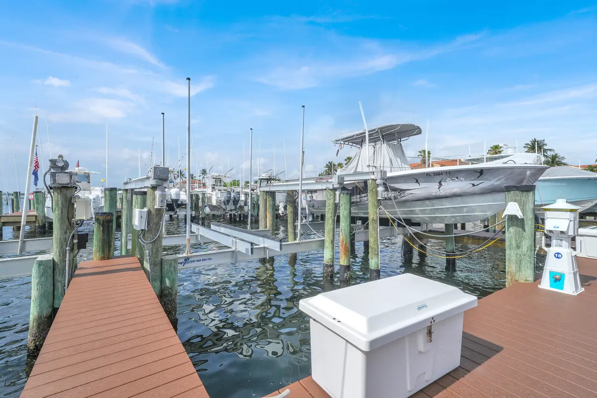 Dock Slip with Lift at 110 Yacht Club Way 105, Hypoluxo
