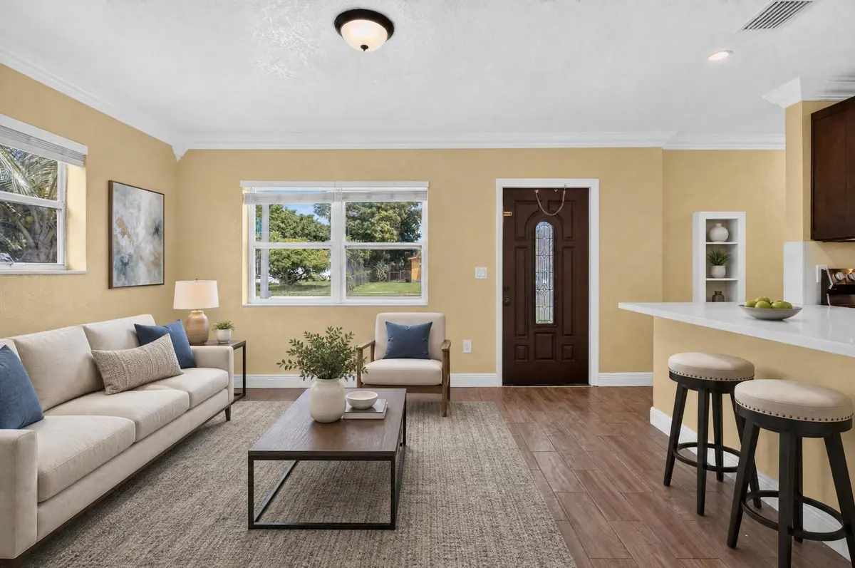 Living Room Staged at 2681 NW 2nd Street, Boynton Beach