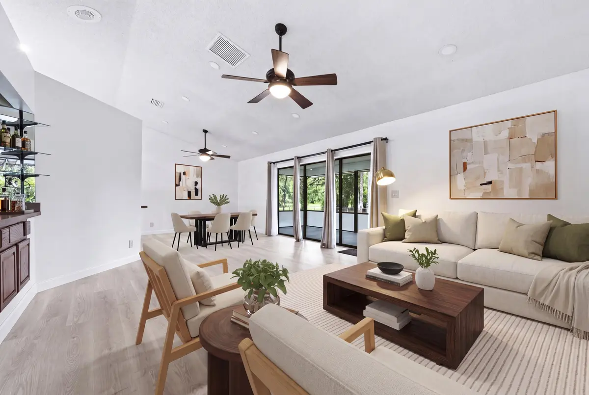 VIRTUAL STAGED LIVING & DINING ROOM at 7380 155TH Place, Palm Beach Gardens