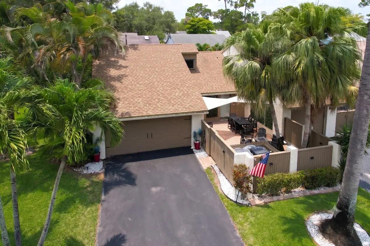 drone view of new roof at 12600 Shady Pines Court, Wellington