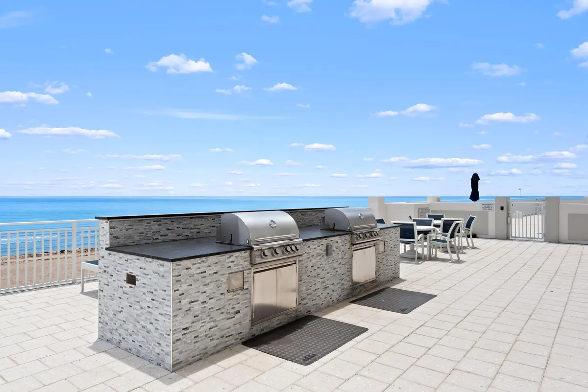 Community grilling area steps away at 4505 S Ocean Boulevard 103, Highland Beach