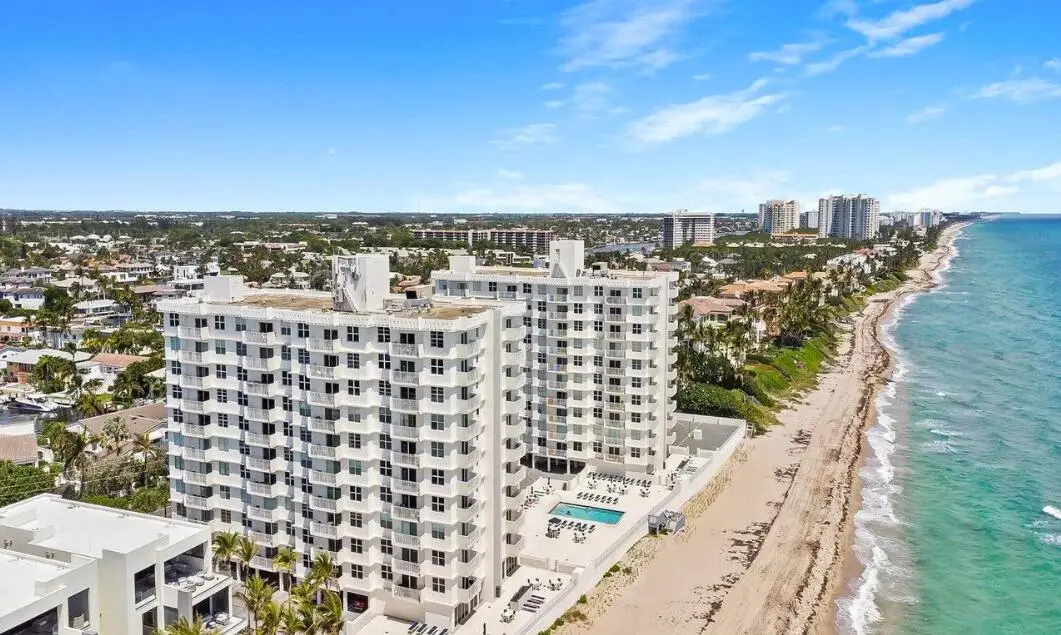 Directly on the sand at 4505 S Ocean Boulevard 103, Highland Beach