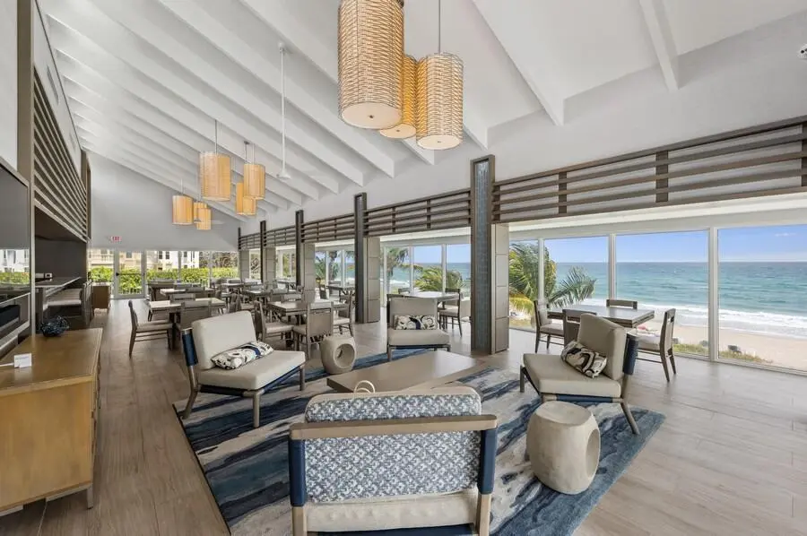 Private beach club at 4600 S Ocean Boulevard 301, Highland Beach