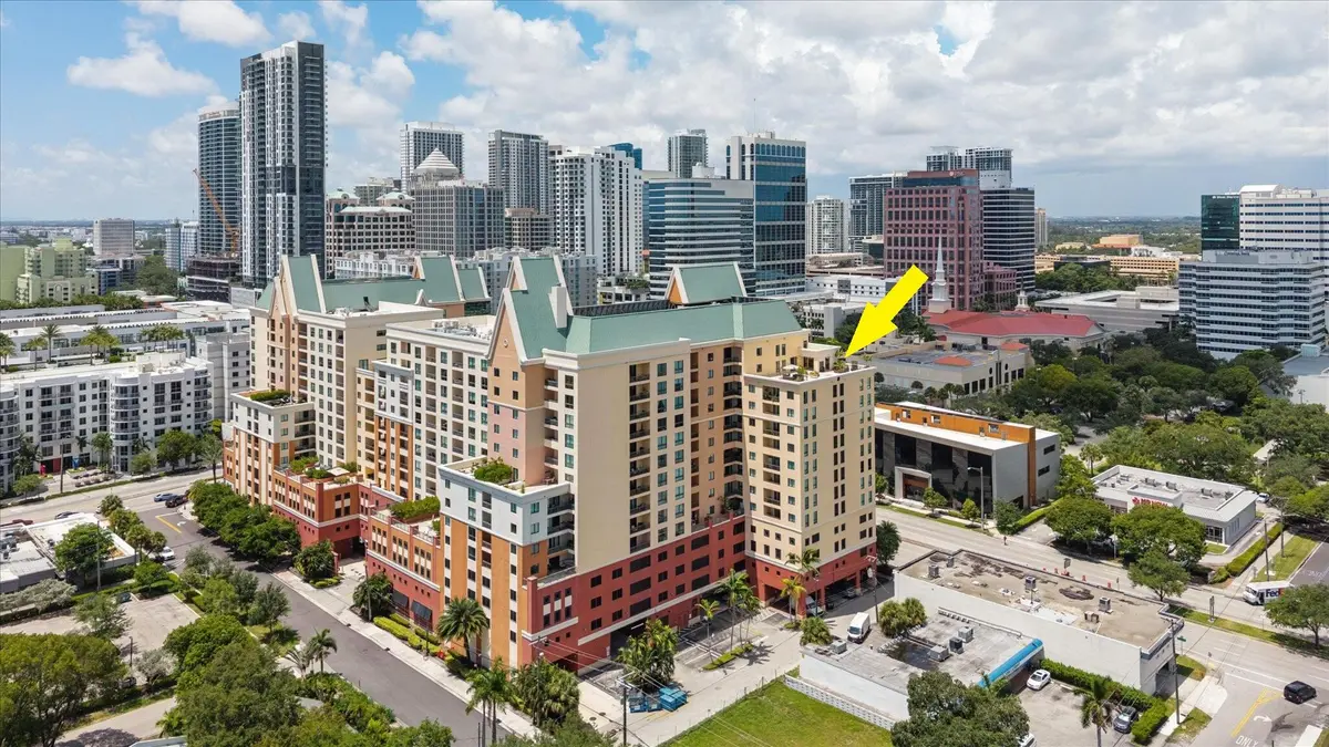 1-aerial bldg SW 42 #PH3-41 with arrow at 110 N Federal Highway PH 3, Fort Lauderdale