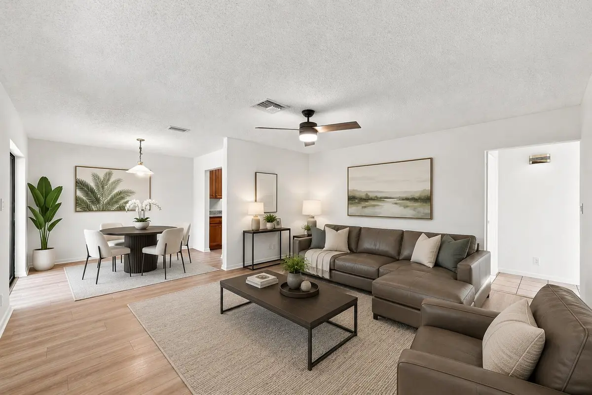 Family and Dining -Virtually Staged at 7085 Hyatt Avenue, Lantana