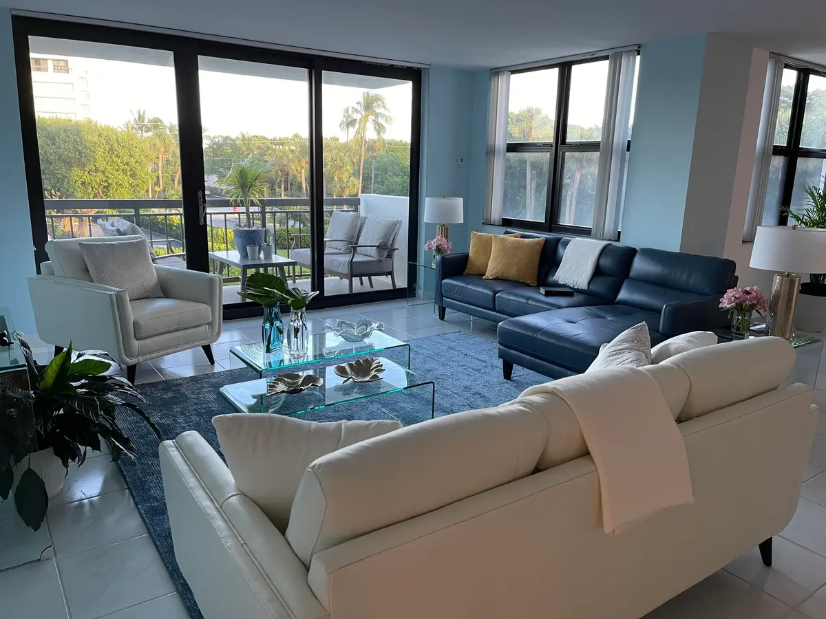 Living room at 2001 N OCEAN Boulevard 301, Boca Raton