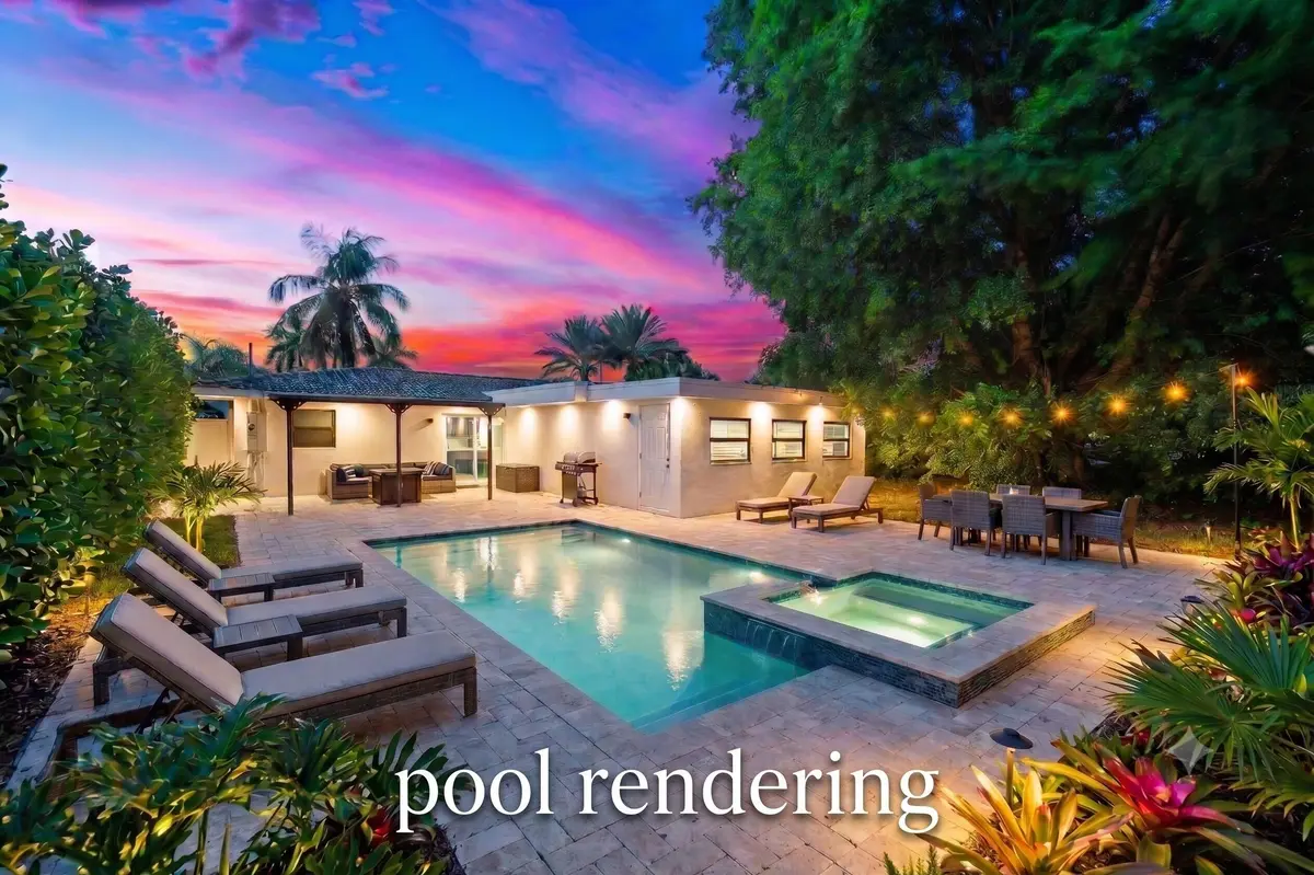 Pool Rendering at 324 Bamboo Road, Palm Beach Shores
