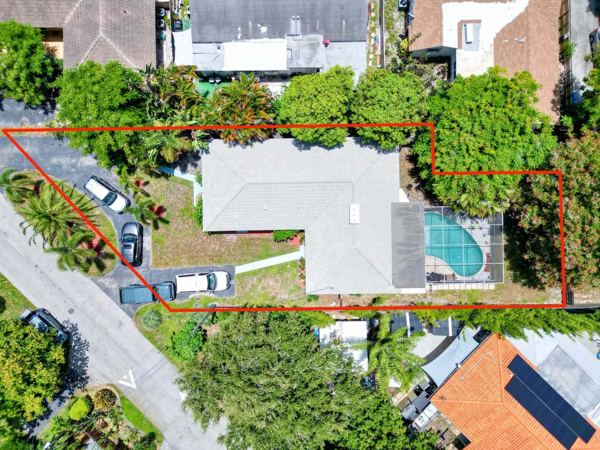 Drone Above Lot at 1680 NE 34TH Lane, Oakland Park