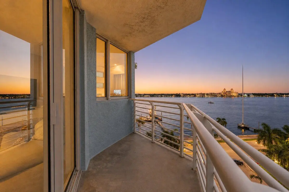 Sunset View from Balcony at 1551 N FLAGLER Drive 817, West Palm Beach