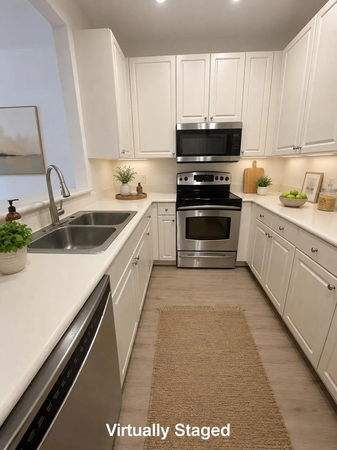 Virtually Staged Kitchen at 1530 VIA DE PEPI 72, Boynton Beach
