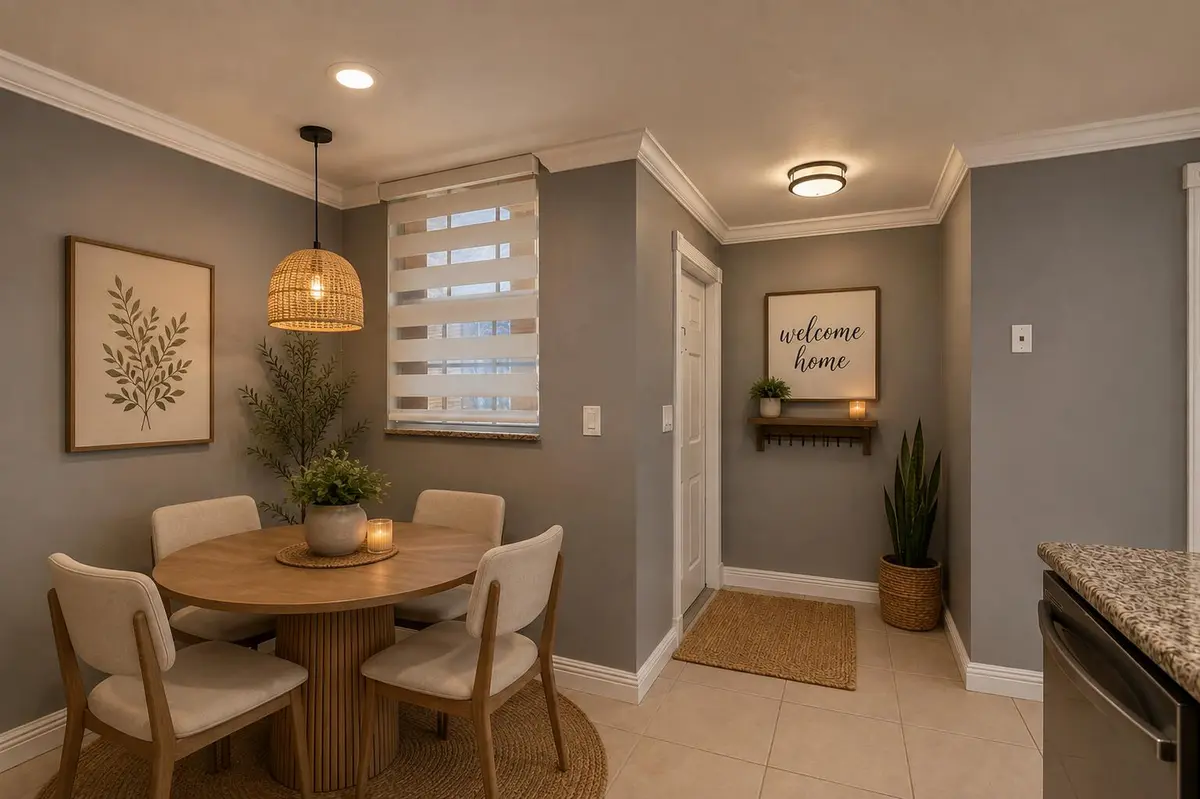 Stagged Eat-in Kitchen at 1603 Barcelona Way 3-32, Weston