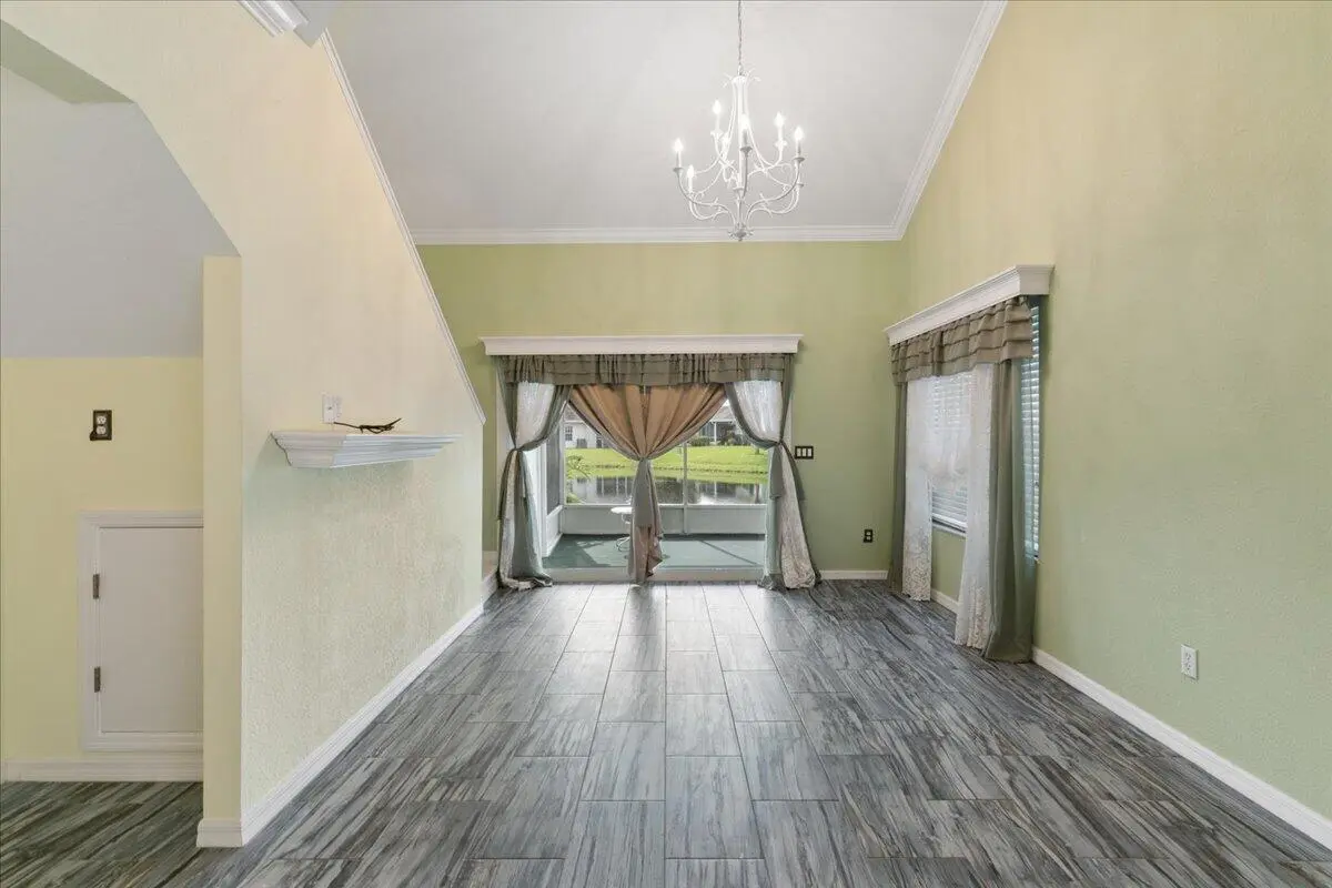 Living Room to Lake at 1820 Waterford Drive, Vero Beach