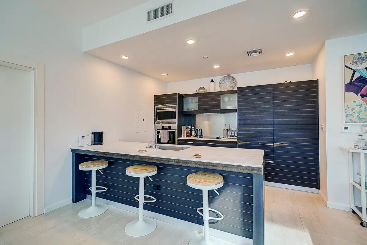 Kitchen at 200 Biscayne Blvd Way 1408, Miami