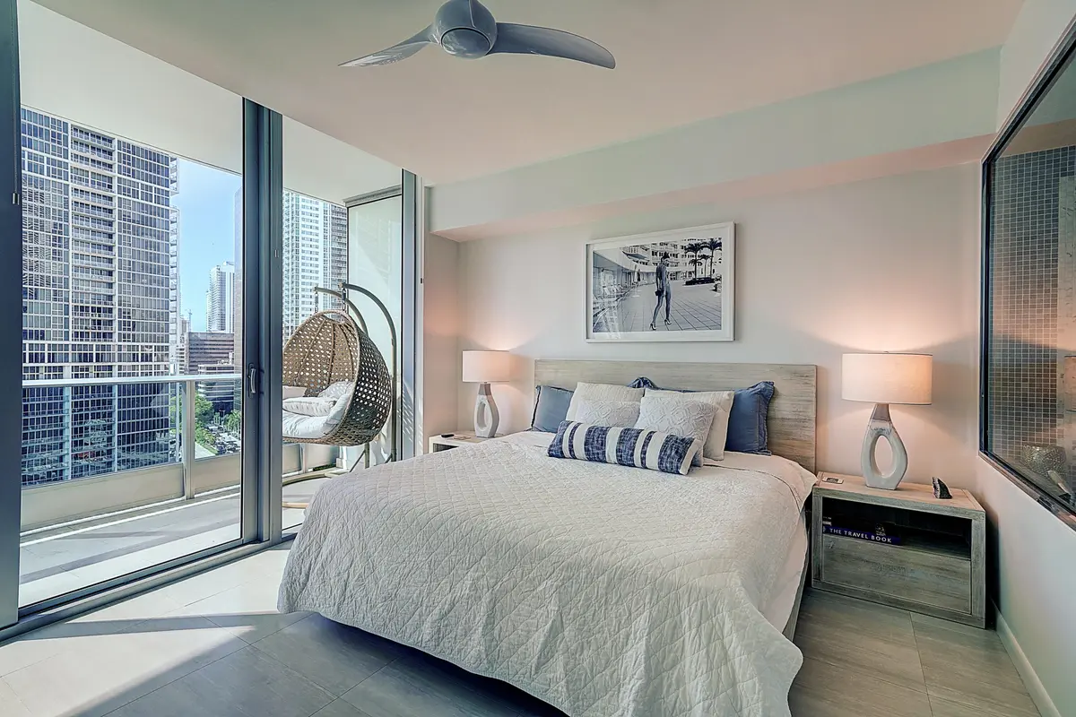 Primary Bedroom at 200 Biscayne Blvd Way 1408, Miami