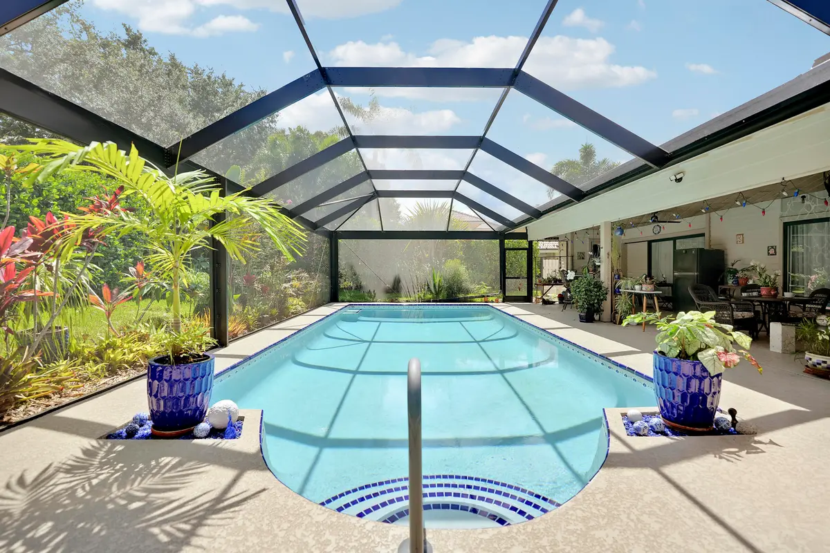 Screened Saltwater Pool Oasis at 11 Alnwick Road, Palm Beach Gardens