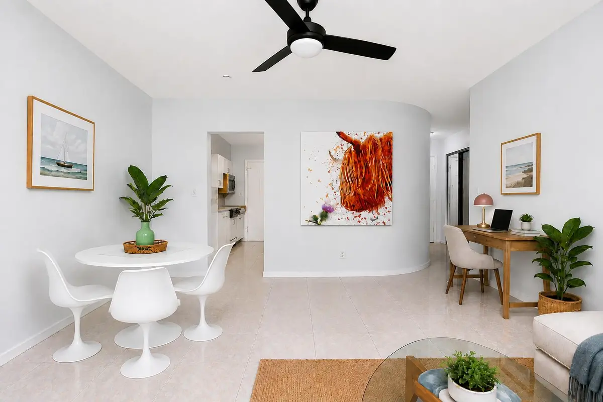 livKitchen staged at 2261 NE 67th Street 1826, Fort Lauderdale