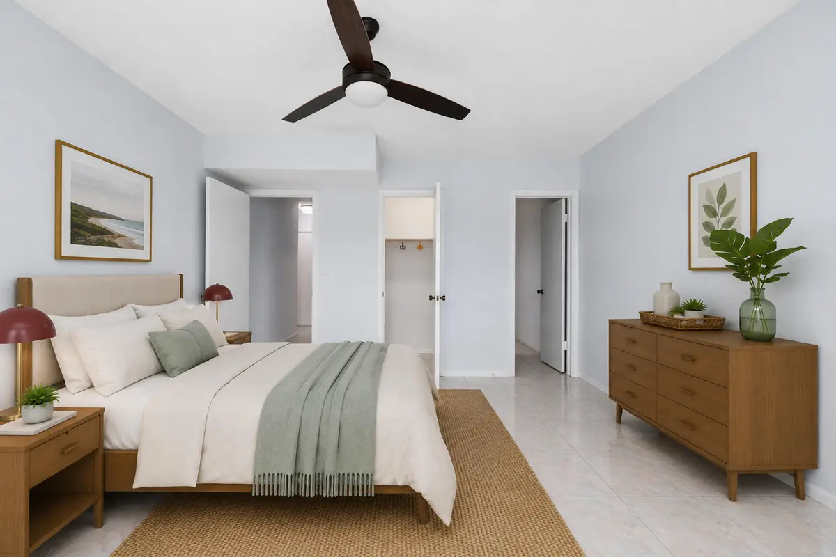 bedroom_staged_high_resolution at 2261 NE 67th Street 1826, Fort Lauderdale