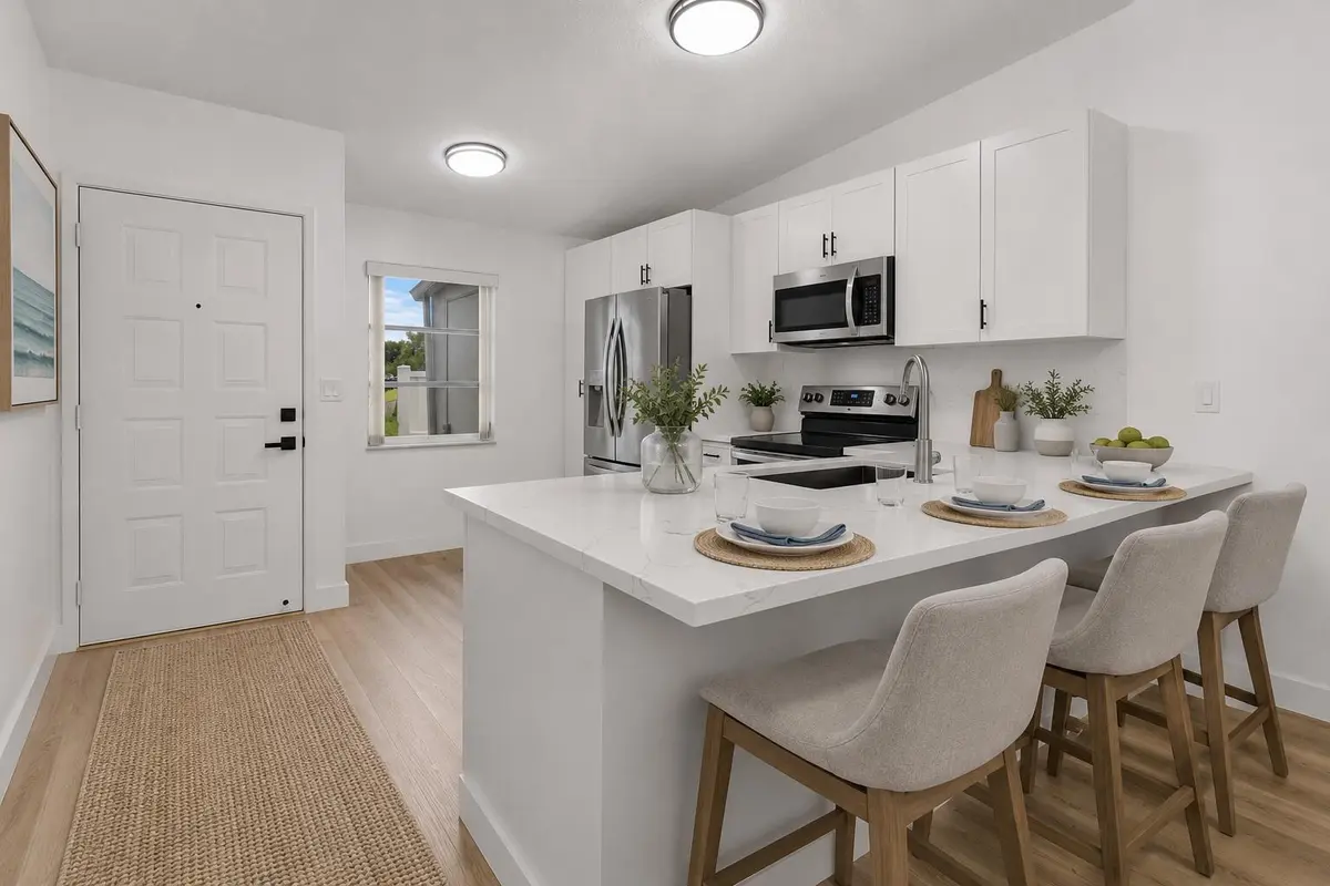 Kitchen Staged at 18567 Egret Way, Boca Raton