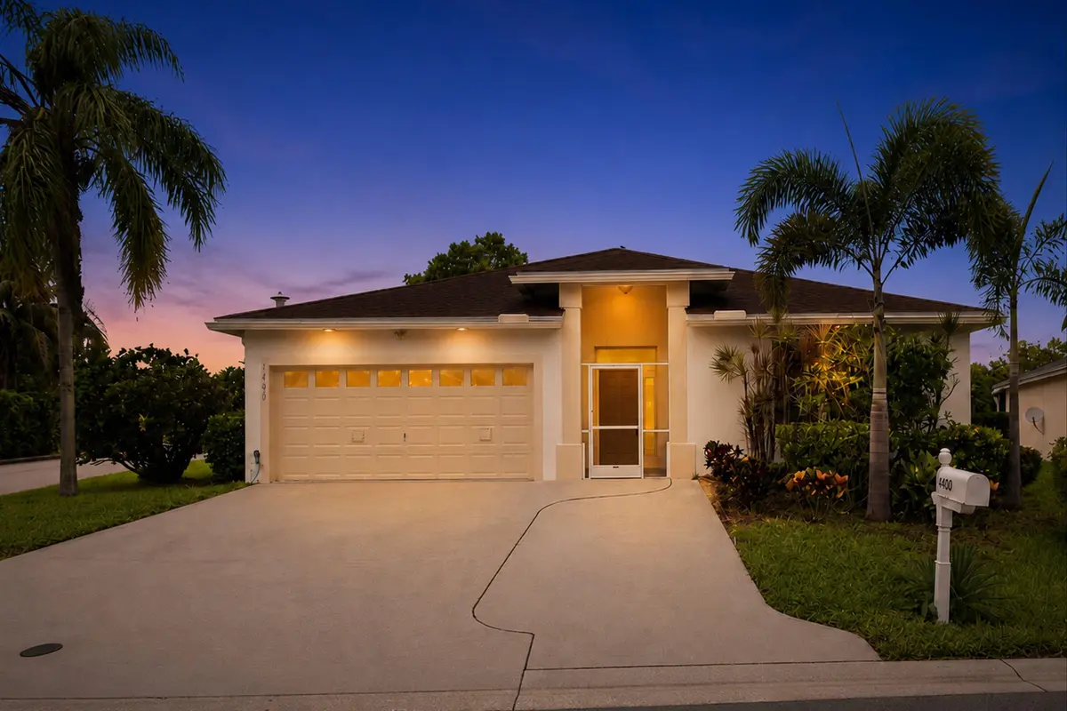Twilight Shot at 1490 Fairway Circle, Greenacres