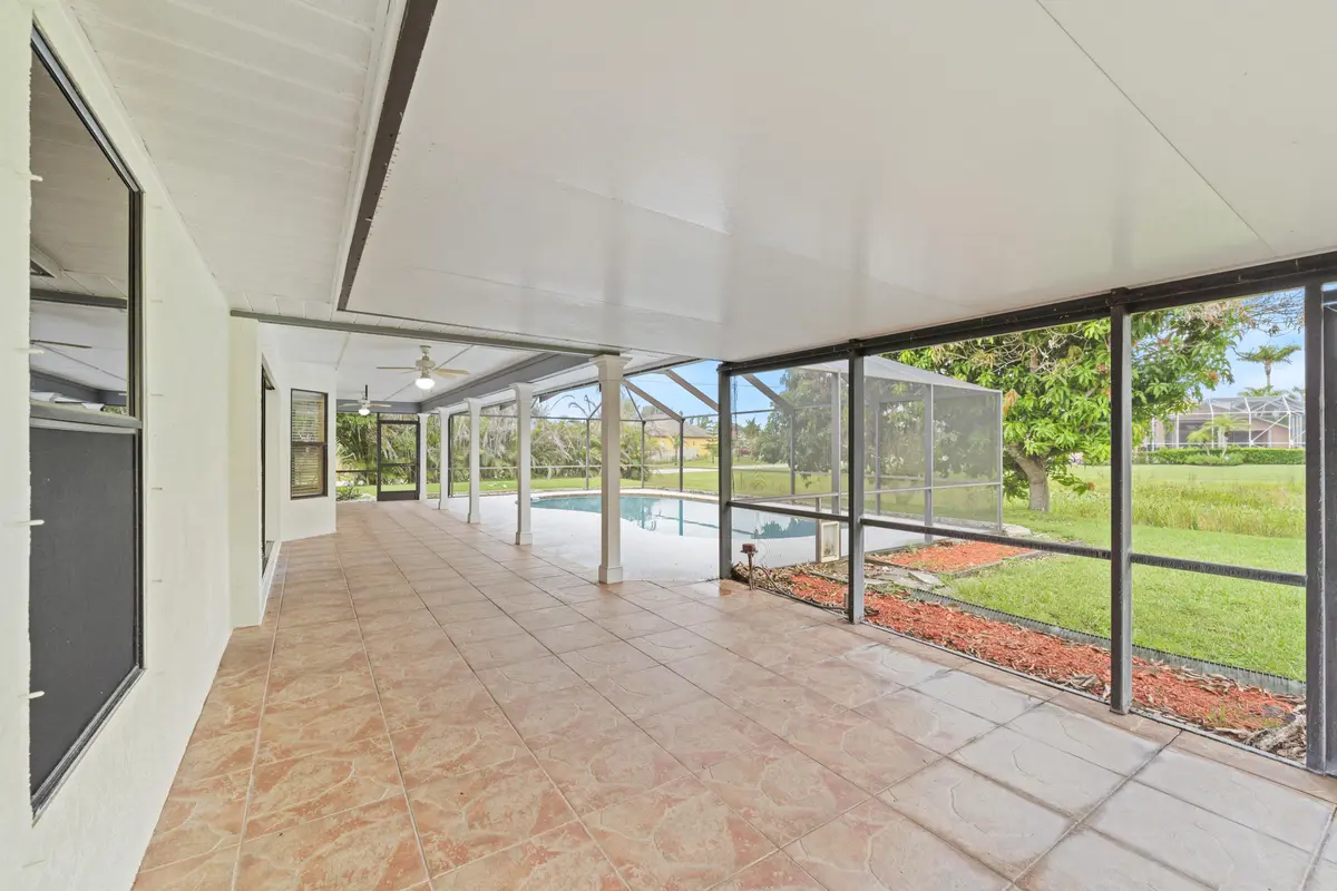 Large Back Covered Porch at 5400 NW Emblem Street, Port St. Lucie