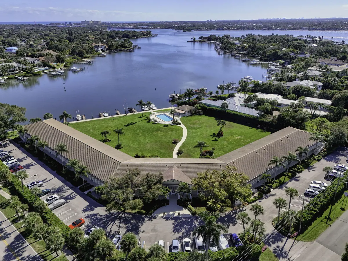 Riverfront Aerial at 478 Tequesta Drive 204, Tequesta