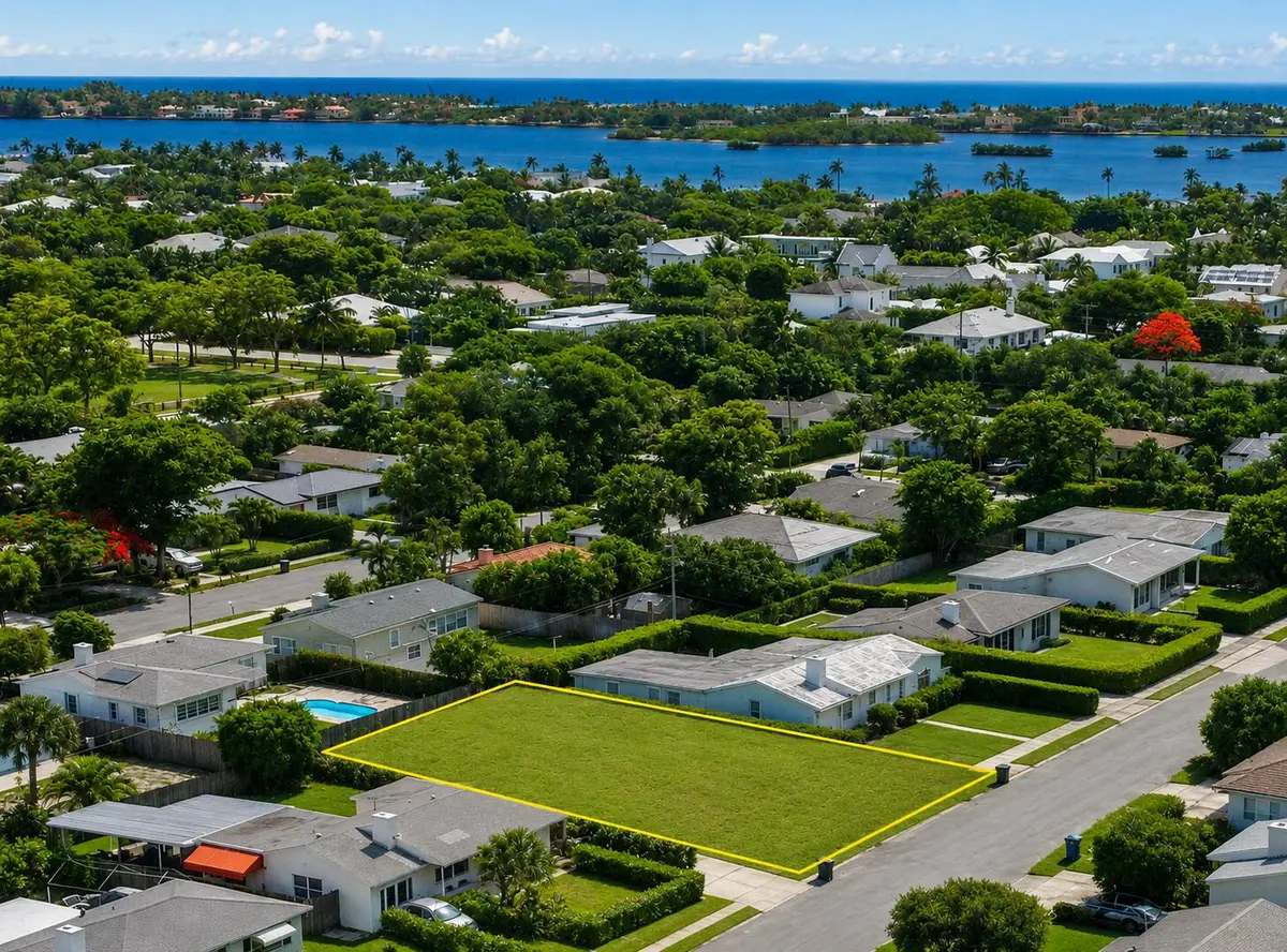 345 Leigh aerial at 345 Leigh Road, West Palm Beach