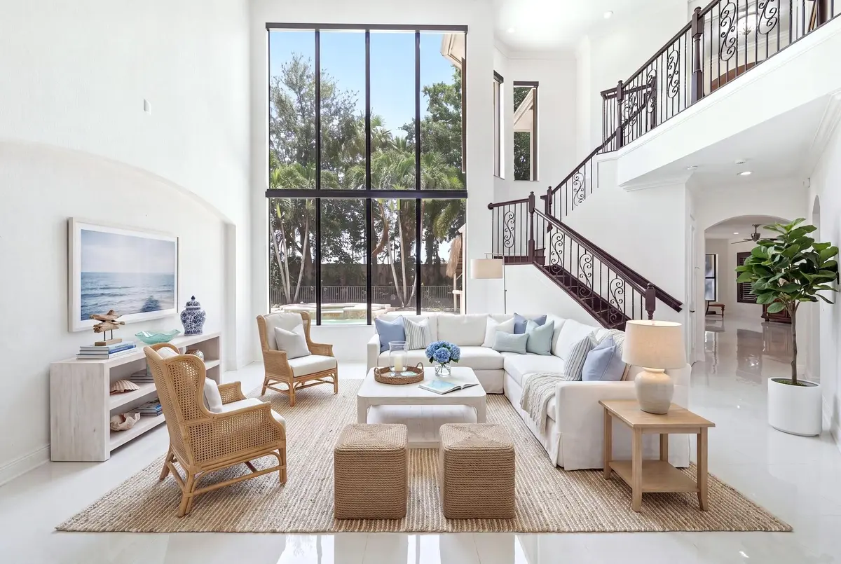 Staged Living Room at 10594 Versailles Boulevard, Wellington