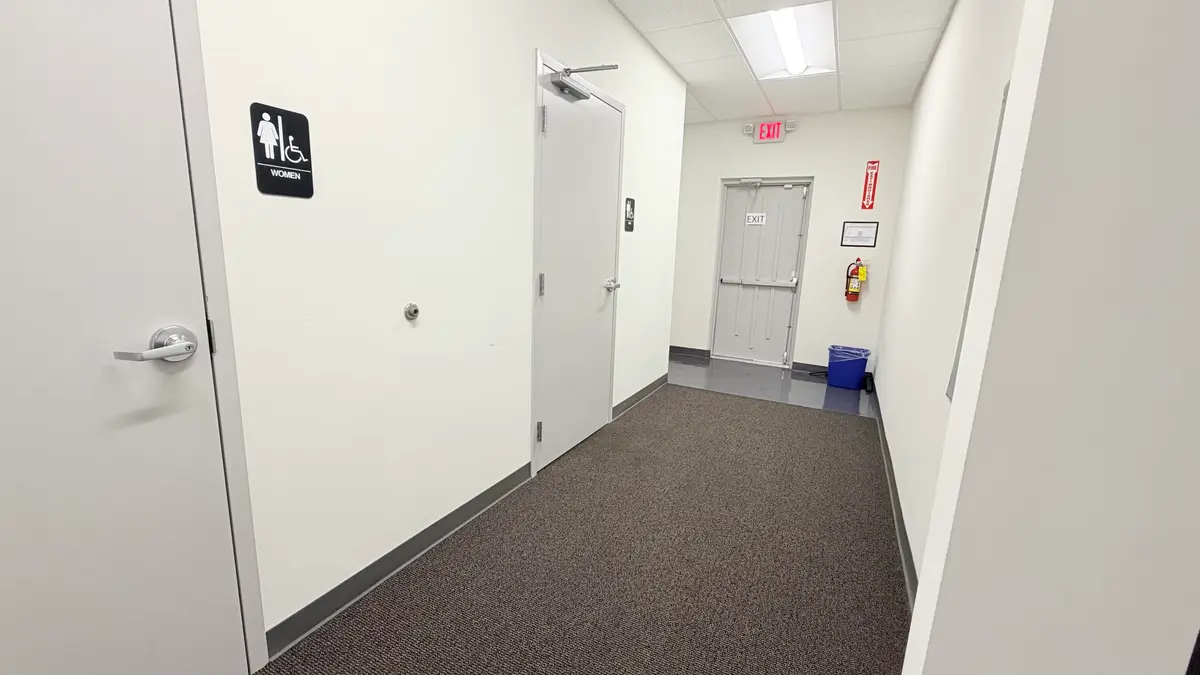 Corridor and bathrooms at 3700 N 29th Avenue, Hollywood
