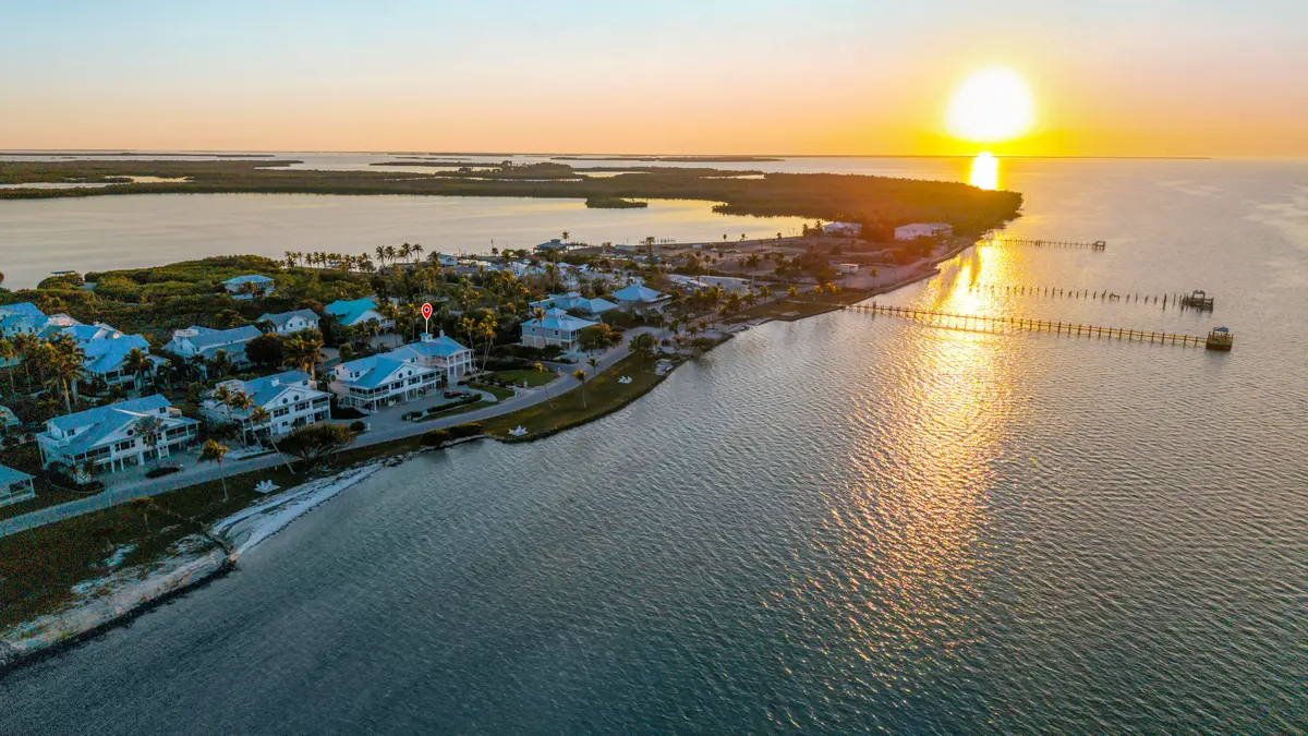 Sunset Aerial at 8241 MAIN Street, Bokeelia