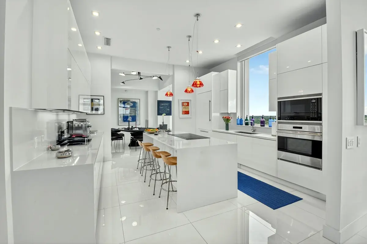 Kitchen with Custom Cabinetry at 20155 Boca West Drive Ph A-901, Boca Raton