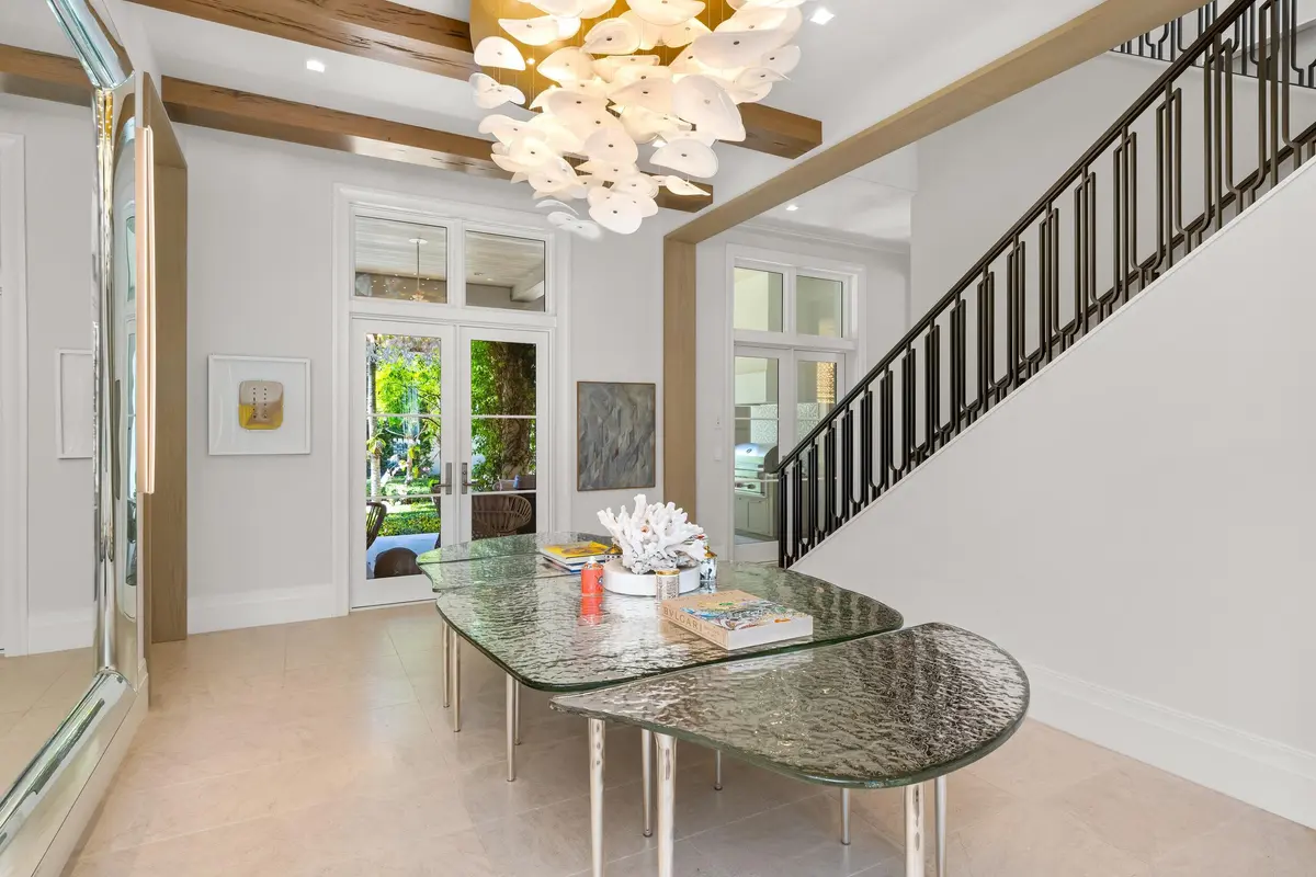 Foyer at 220 Jungle Road, Palm Beach
