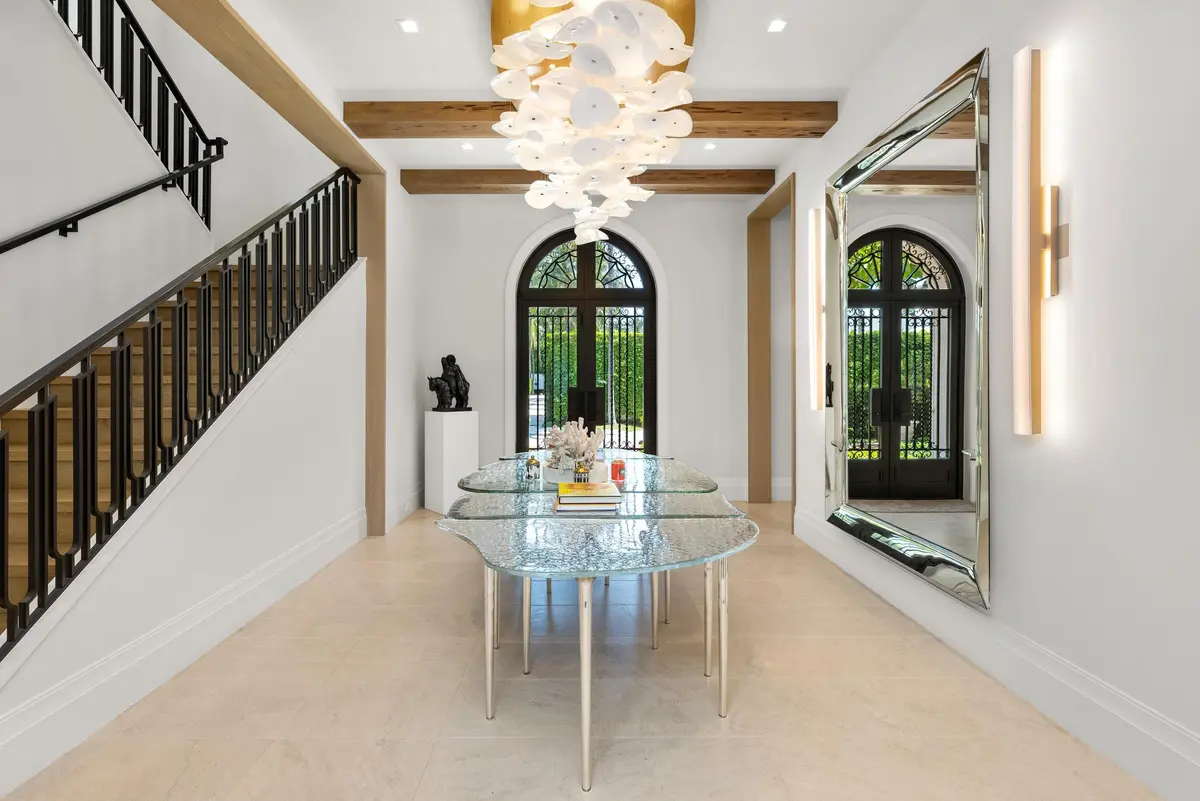 Entrance Foyer at 220 Jungle Road, Palm Beach