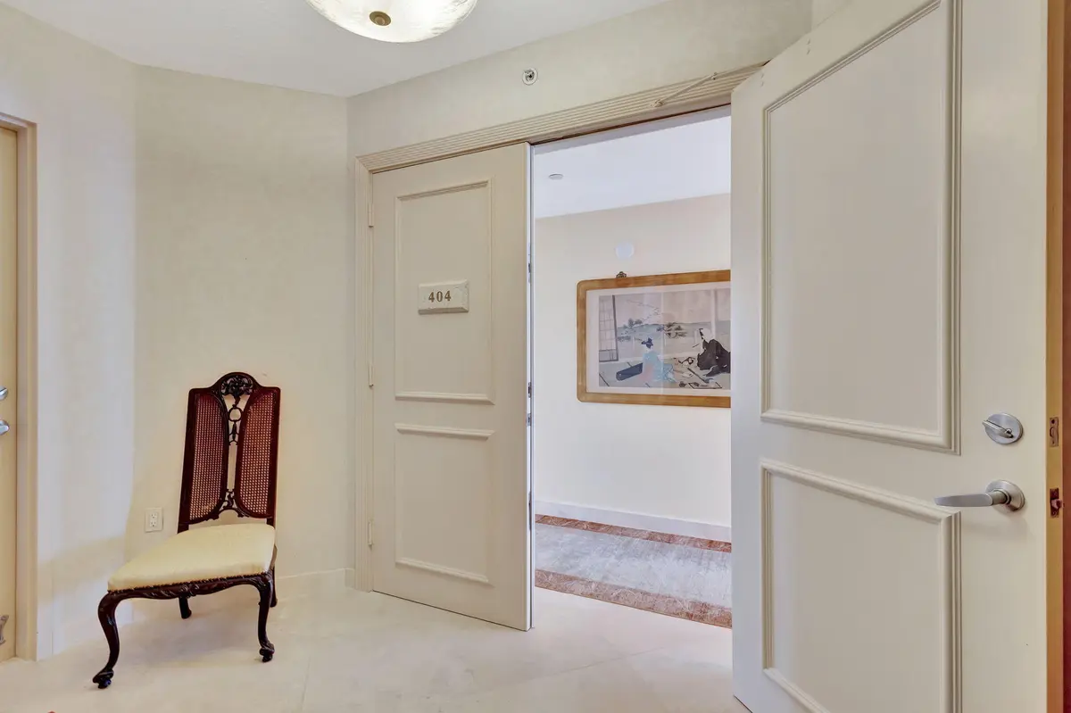 Private Elevator Entry Foyer at 800 Ocean Drive 404, Juno Beach