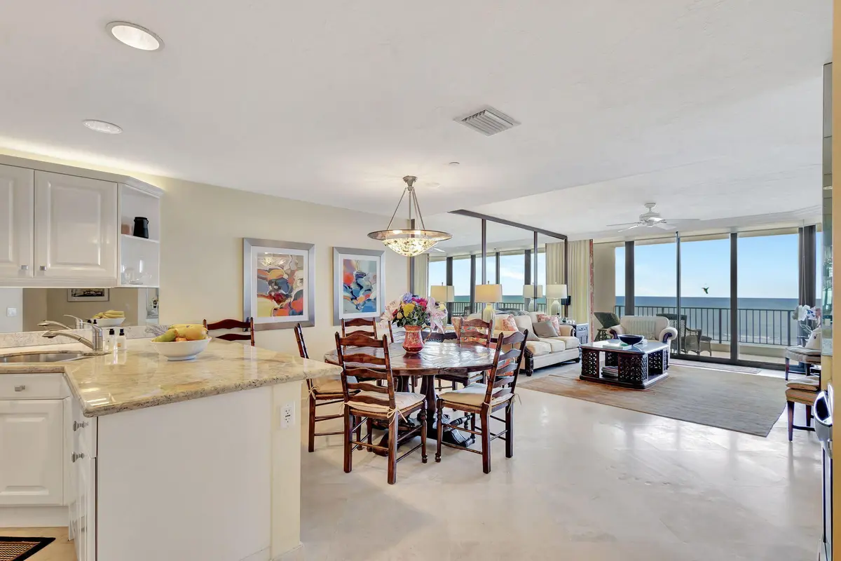 Dining/Living Room at 800 Ocean Drive 404, Juno Beach