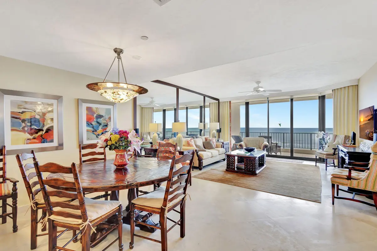 Dining/Living Room at 800 Ocean Drive 404, Juno Beach