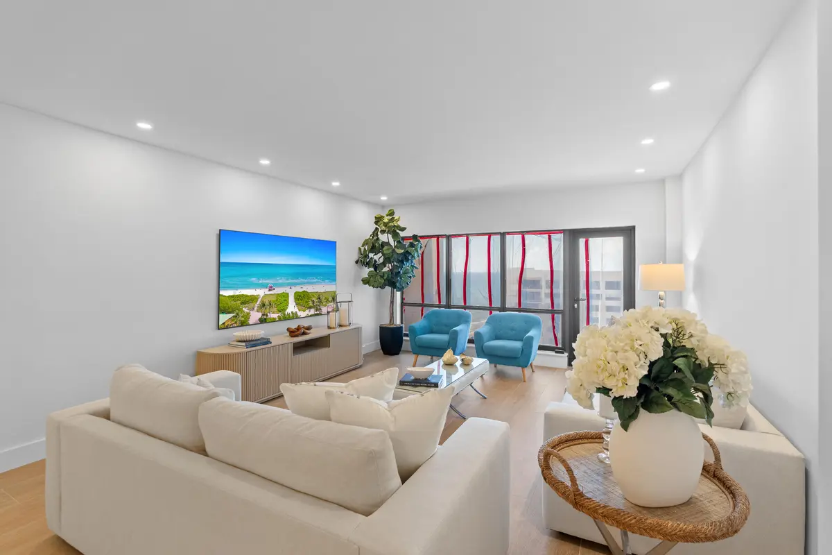Living Room at 5000 N Ocean Boulevard 1707, Lauderdale-By-The-Sea