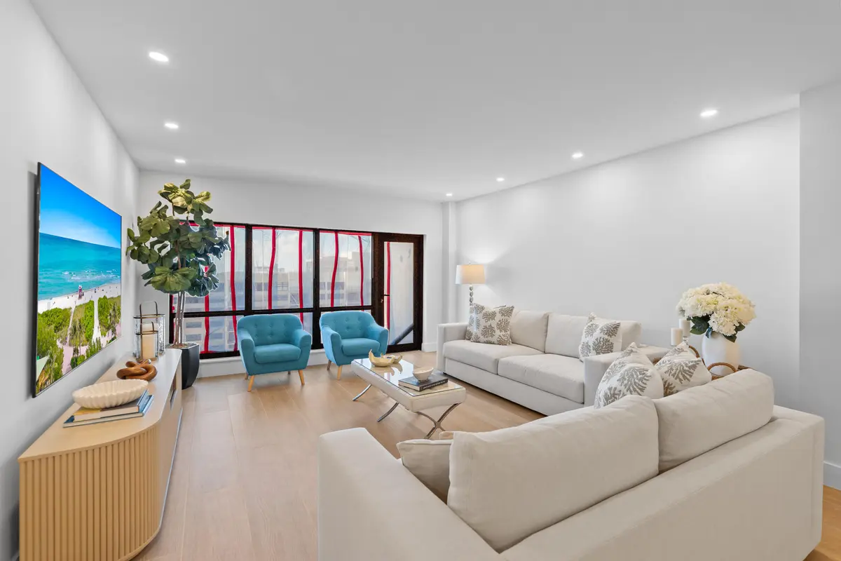 Living Room at 5000 N Ocean Boulevard 1707, Lauderdale-By-The-Sea