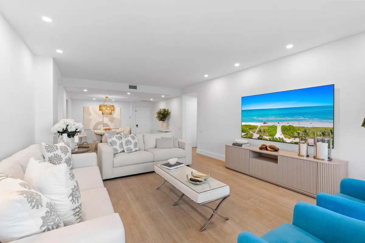 Living Room at 5000 N Ocean Boulevard 1707, Lauderdale-By-The-Sea