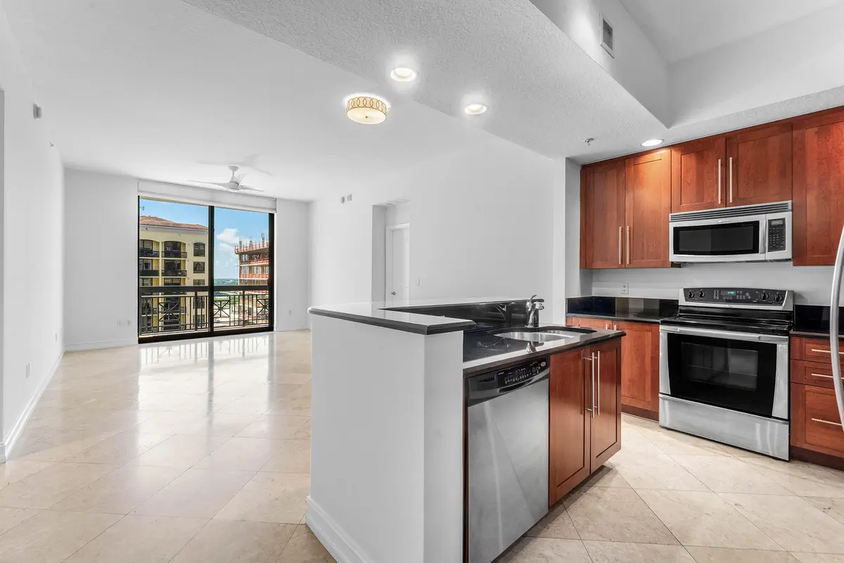 Upgraded Kitchen w/ Cherry Cabinetry at 701 S OLIVE Avenue 1203, West Palm Beach