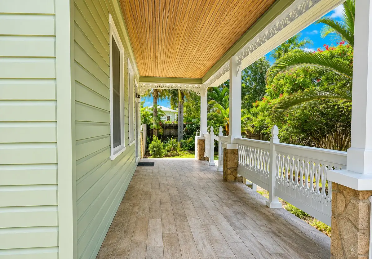 open front porch with new floor at 1424 S PALMWAY, Lake Worth Beach