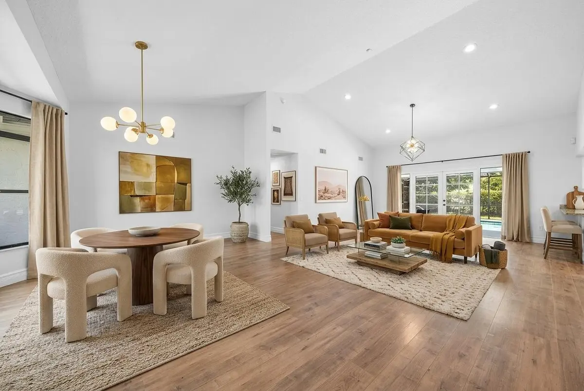Virtually Staged Living Room at 1506 Wiltshire Village Drive, Wellington