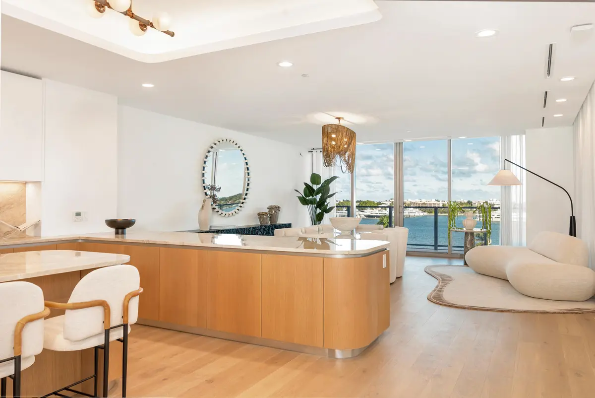 Water View from Kitchen/Dining at 1333 S FLAGLER Drive 402, West Palm Beach